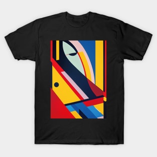 A Woman and a Tram 003 - Abstract soviet realism - Trams are Awesome! T-Shirt